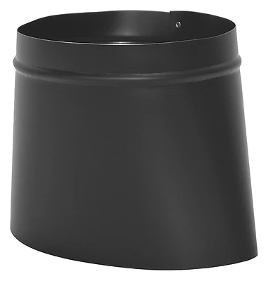 Imperial Black Stove Pipe Oval-To-Round Adapter, 24 Gauge, 8 In.