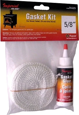 Imperial KK0142 Fiberglass Tape Kit for Stove Windows, 5/8 x 1/8 In. x 7 Ft. White