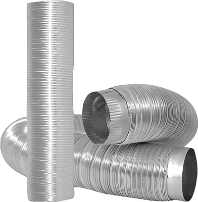 4 In. X 6 Ft. Aluminum Semi-rigid Dryer Duct With Collar
