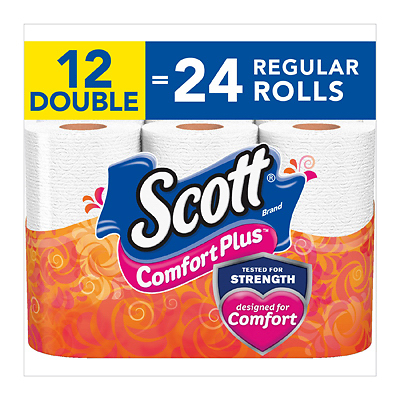 Scott Comfort Plus Extra Soft Toilet Paper (12 Double Rolls)