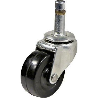 Rubber Wheel Caster, Friction-Grip Stem, 2 In.