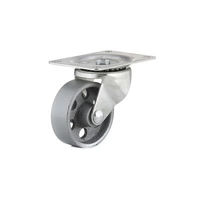Cast Iron Swivel Plate Caster, 3 In.