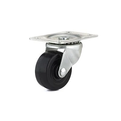 Rubber Swivel Plate Caster, 2-1/2 In.