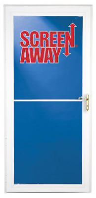 32" W X 81" H Full View Aluminum Storm Door With Retractable Screen