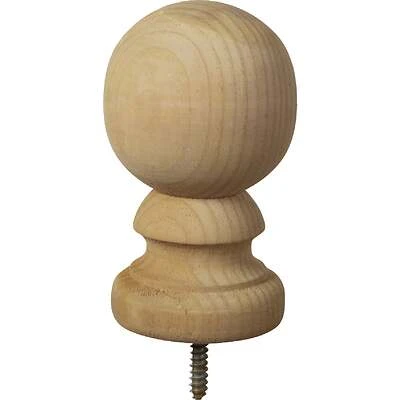 Prowood 106088 Ball Top Post Cap, Treated Wood, 3-9/16 x 5-3/8 In