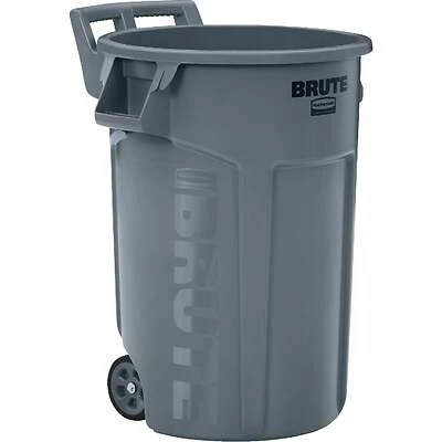 Brute Wheeled Trash Can, Vented, 44 Gallon