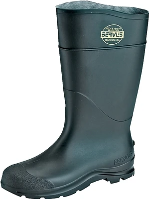 Men's Size 8 Black Steel Toe Pvc Rubber Boot - Durable And Comfortable