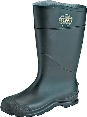 Men's Size 11 Black Steel Toe Pvc Rubber Boot - Durable And Comfortable
