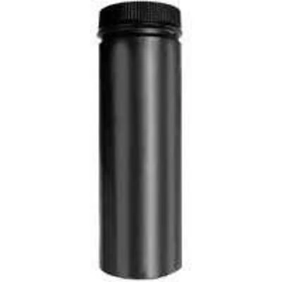 DSP Double Wall Stove Pipe, 8-Inch x 12-Inch Matte Black Finish