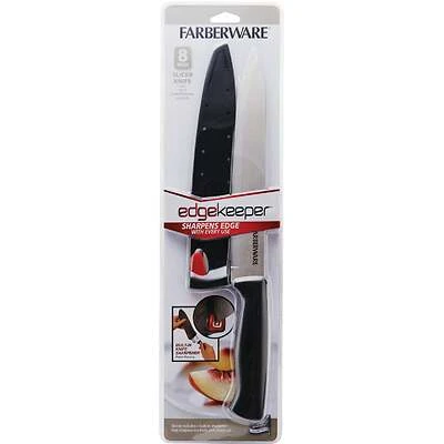 Farberware 8 Inch Black Slicer Knife With Edgekeeper Sheath And Sharpener