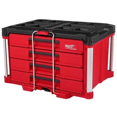 Milwaukee 48-22-8444 Packout 4-Drawer Tool Box, 50 Lb. Capacity