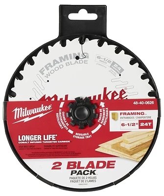 6-1/2 In. 24-tooth Carbide Framing Circular Saw Blade (2-pack) Model 48-40-0626