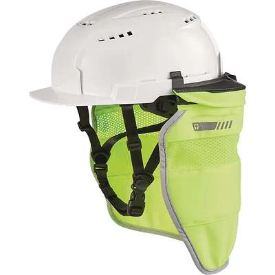 Bolt Hi-vis Yellow Nylon Hard Hat Sunshade With 50+upf Uv Protection