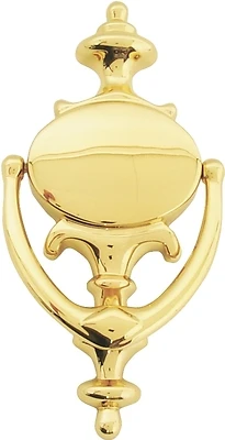 Brass Door Knocker, 8.5 x 4.125 In.