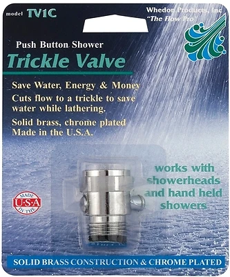 Whedon TV1C Shower Flow Control Trickle Valve, Chrome, 1/2 In.