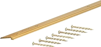 Building Products 3/4" X 6' Satin Brass Aluminum Fluted Tile Edging - Model 79111