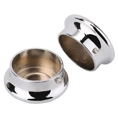 Closet Rod Pole End Caps, Chrome, Pr.