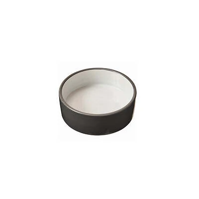 Ceramic Dog Bowl, 2-Tone Gray, 5 In.