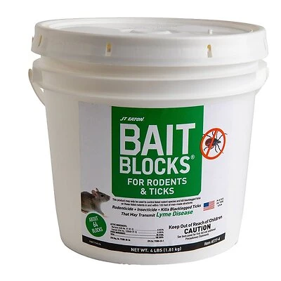 Bait Blocks Rodenticide & Insecticide, 4 Lb Pail - 64 Blocks