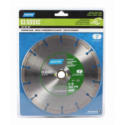 Classic 7 In. Diamond Segmented Rim Saw Blade 0.09 In. 5/8 & 7/8 In. 1 Pk