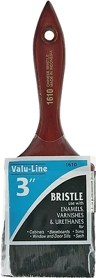 Paint Brush, Black Chinese Bristle, 3-In.
