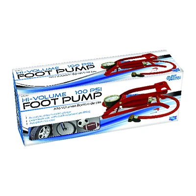 Custom Accessories 57777 Foot Pump, 100 Psi, Steel Barrel, 10 In