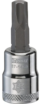 DeWalt DWMT87146OSP T45 Torx Bit Socket, 3/8 In. Drive, Chrome Vanadium