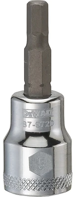 DeWalt DWMT87972OSP Hex Bit Socket, 3/8 In. Drive, 5mm, Chrome Vanadium