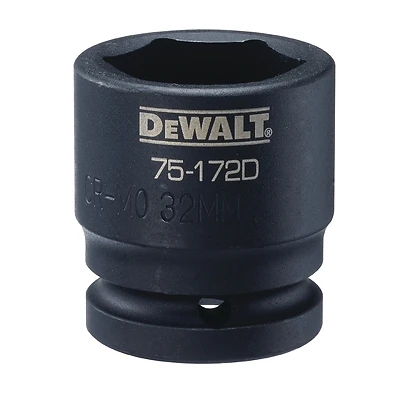 Metric Impact Socket, 6-Point, 3/4 In. Drive, 32mm