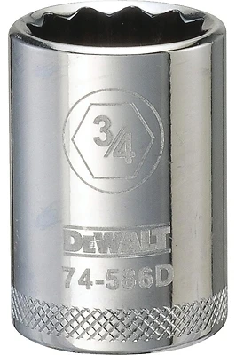 DeWalt DWMT74586OSP SAE Socket, 3/4 In., 1/2 In. Drive, 12-Point, Shallow