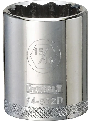 DeWalt DWMT74572OSP SAE Socket, Shallow, 12-Point, 15/16 In., 1/2 In. Drive