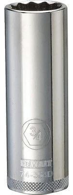 DeWalt DWMT74554OSP SAE Deep Socket, 12-Point, 1/2 In. Drive, 3/4 In.