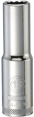 DeWalt DWMT74542OSP Metric Deep Socket, 12-Point, 1/2 In. Drive, 13mm