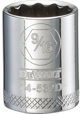 DeWalt DWMT74532OSP SAE Socket, Shallow, 12-Point, 9/16 In., 3/8 In. Drive