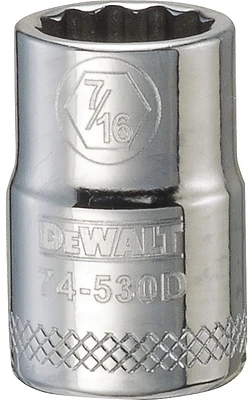 DeWalt DWMT74530OSP SAE Socket, Shallow, 12-Point, 7/16 In., 3/8 In. Drive