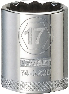 DeWalt DWMT74522OSP Metric Shallow Socket, 12-Point, 3/8 In. Drive, 17mm