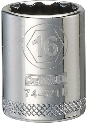 DeWalt DWMT74521OSP Metric Shallow Socket, 12-Point, 3/8 In. Drive, 16mm