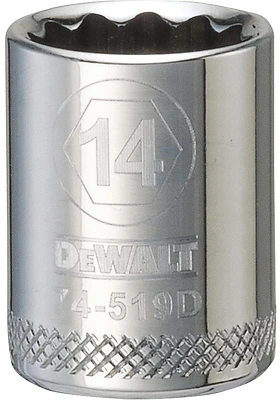 DeWalt DWMT74519OSP Metric Shallow Socket, 12-Point, 3/8 In. Drive, 14mm