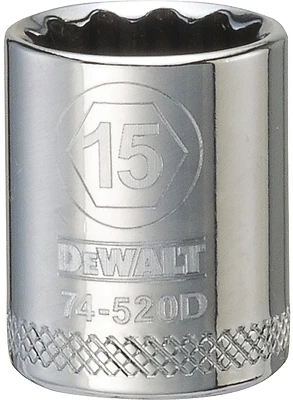 DeWalt DWMT74520OSP Metric Shallow Socket, 12-Point, 3/8 In. Drive, 15mm