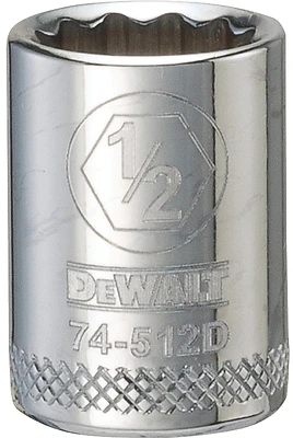 DeWalt DWMT74512OSP SAE Socket, 1/2 In., 3/8 In. Drive, 12-Point, Shallow