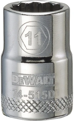 DeWalt Metric Shallow Socket, 12-Point, 3/8 In. Drive, 11mm