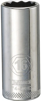 DeWalt DWMT74508OSP Metric Deep Socket, 12-Point, 3/8 In. Drive, 16mm