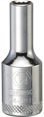 DeWalt DWMT74191OSP SAE Deep Socket, 1/4 In., 12-Point, 3/8 In. Drive