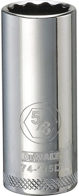 DeWalt DWMT74145OSP Deep Socket, 5/8 In., 3/8 In. Drive, 12-Point