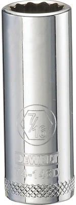 DeWalt DWMT74146OSP SAE Socket, Deep, 12-Point, 7/16 In., 3/8 In. Drive