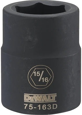 SAE Impact Socket, 6-Point, 3/4 In. Drive, 15/16 In.