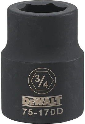Metric Impact Socket, 6-Point, 3/4 In. Drive, 3/4 In.