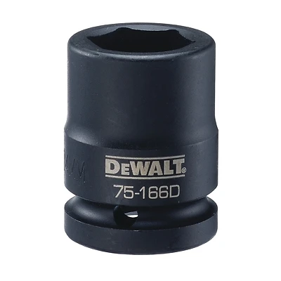 Metric Impact Socket, 6-Point, 3/4 In. Drive, 24mm