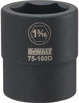 SAE Impact Socket, 6-Point, 3/4 In. Drive, 1-3/16 In.