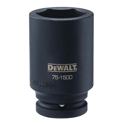 Metric Deep Impact Socket, 6-Point, 3/4 In. Drive, 36mm